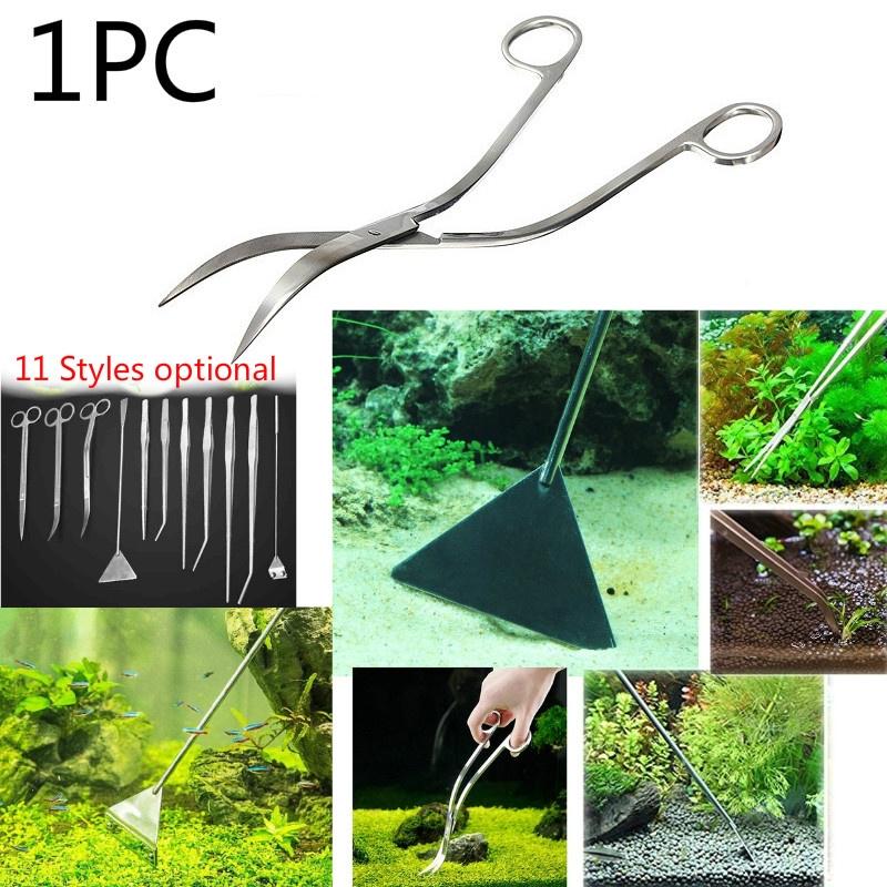 Buy 1 PC Aquarium Plants Tools Aquascaping Tweezers Scissor Spatula Tool Stainless at