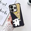 Kawaii Line Puppy Cute Soft Phone Case For Xiaomi Redmi Note 14 15 Pro Plus 13 12 11S 11T 5G 10 9S 9 Plating Anti-Fall Fundas