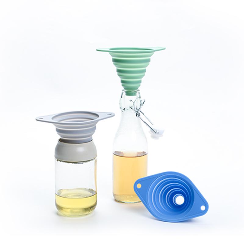 Food Grade Mini Folding Silicone Funnel for Kitchen