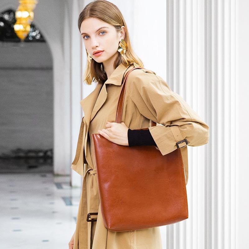 Women's Tote Bag Genuine Leather Shoulder Bag QSL0807