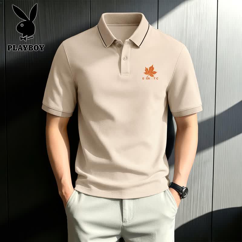 PLAYBOY Men's Summer Casual Polo Shirt