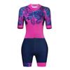 FRENESI Tuta Unisex da Ciclismo Triathlon Manica Corta Estiva Asciugatura Rapida Performance Abbigliamento Ciclismo su Strada Allenamento Multisport