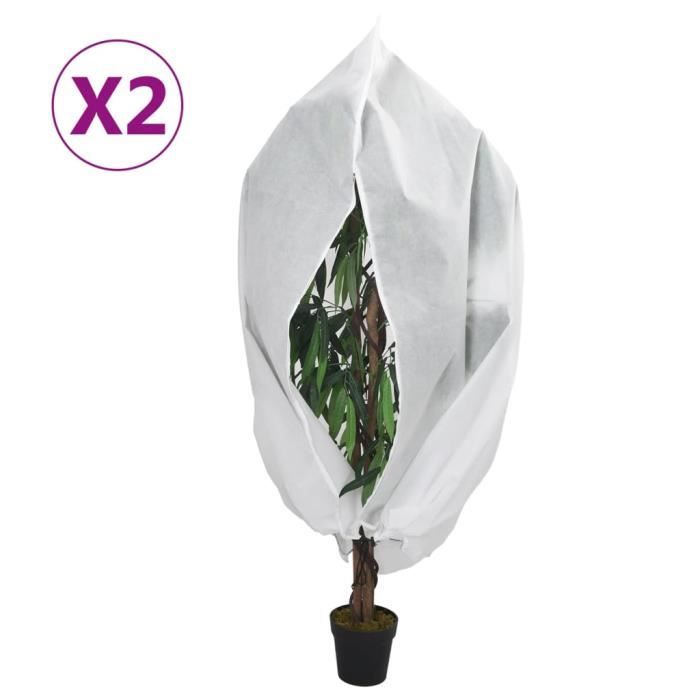 VidaXL Housses de protection pour plantes avec fermeture éclair 2 pcs 3203523