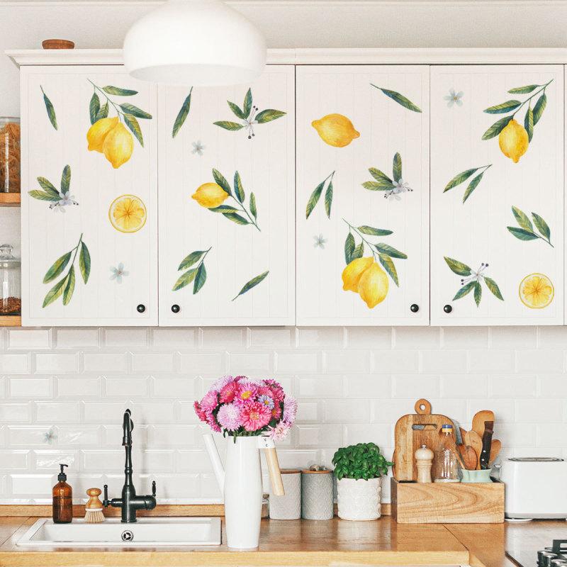 2pcs/set Fresh Fruit Wall Stickers Decoration Children's Room Background Wall Decoration