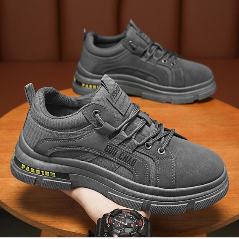 Men Casual Sneaker Outdoor Hiking Winter Shoes Light Non-slip Men Desert Ankle Boots for Men Designers PU Leather Bota Masculina