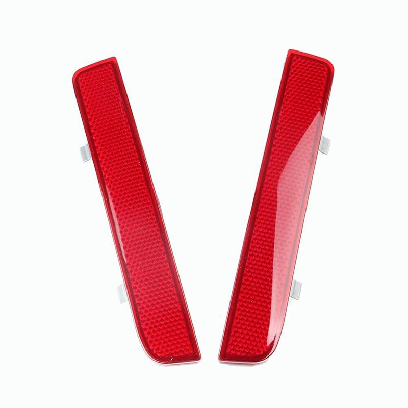 for Range Rover LR2 Rear Bumper Reflector Lights Pair Red Marker Lens Tail Fog Lamp Replacement Driving Safety
