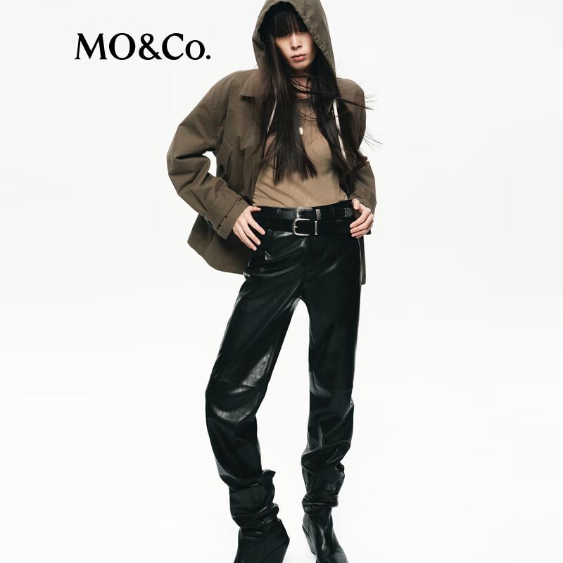 MO&Co. Women's Hooded Solid Color Jacket