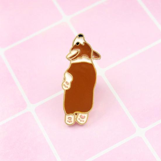 Talos Cute Corgi Dog Enamel Brooch Pin Unisex Denim Jacket Collar Sweater Scarf Badge