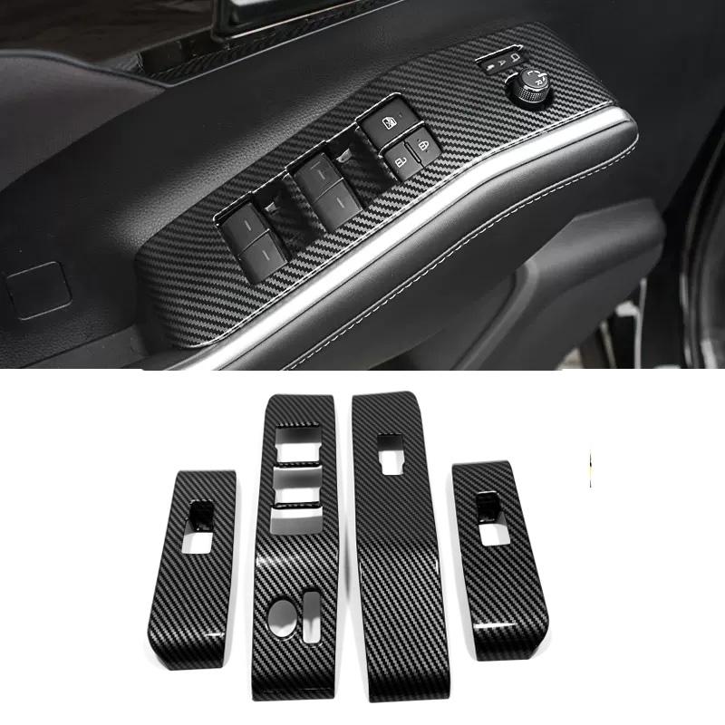 For Toyota Highlander    ABS carbonfiber look window lift swtich trument Console Gear Water Cup  Air Vent Trims