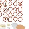 124 Stück Ausstecher für Polymer Clay für Ohrringe Langlebig Mehrere Formen Breite Anwendung Zubehör