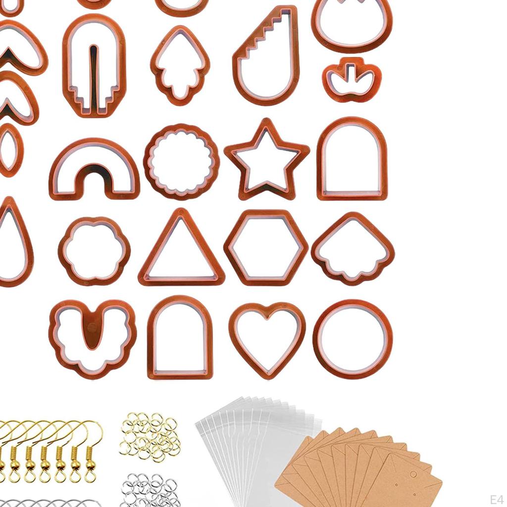 124 Stück Ausstecher für Polymer Clay für Ohrringe Langlebig Mehrere Formen Breite Anwendung Zubehör