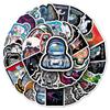 54 Waterproof Cartoon Astronaut Stickers for Laptops, Diaries, Cars, and More