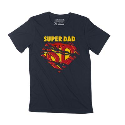 Men's T-Shirt Super Dad Father's Day Superhero Vintage Casual Fabulous Gift