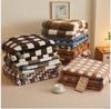 Knit Blanket Throw Soft Chenille Yarn Knitted Blanket Machine Washable Crochet Handmade Knit Throw Blanket for Couch Bed