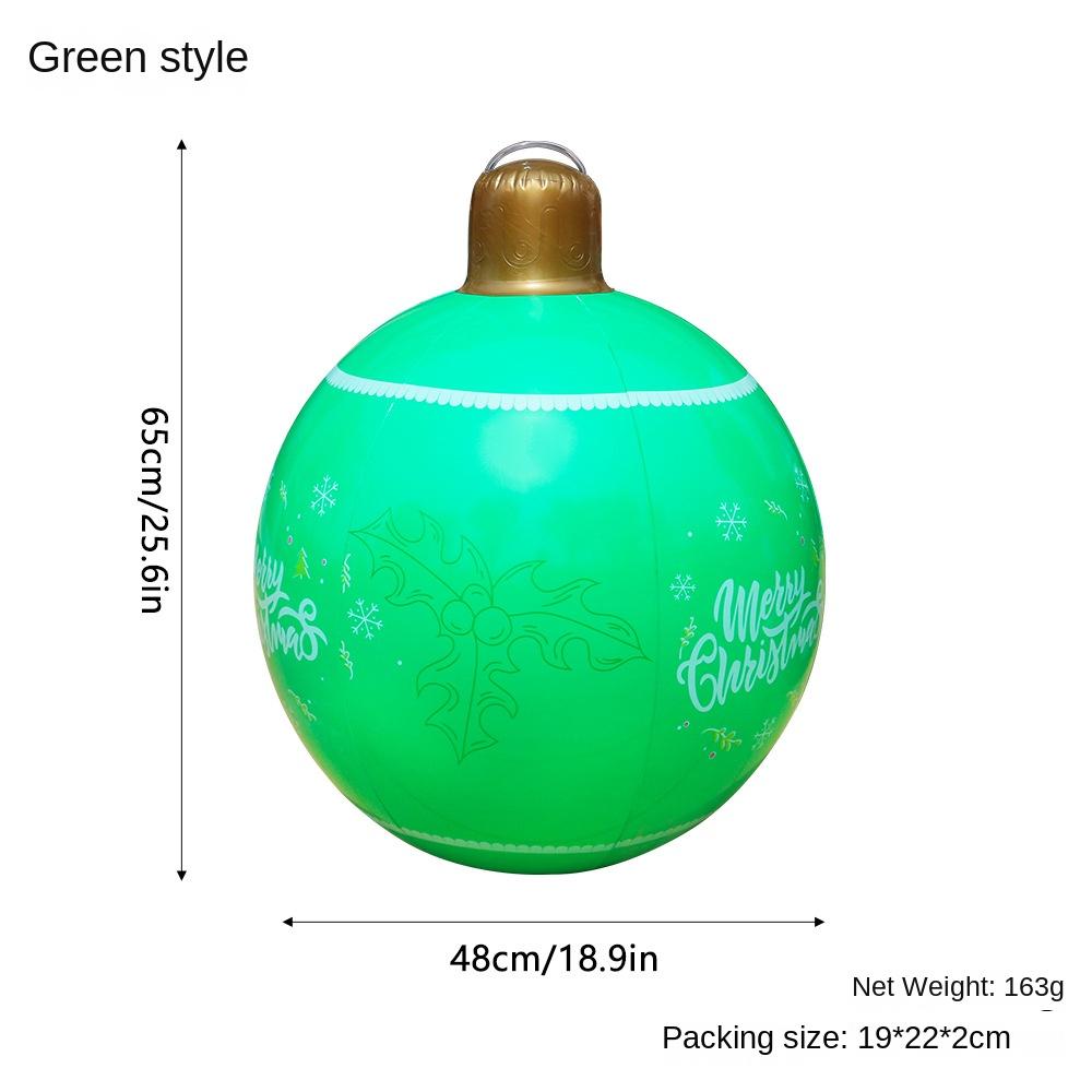 PVC Inflatable Christmas Ball Garden Decoration Lantern Ball Christmas Supplies Toy Atmosphere Ball