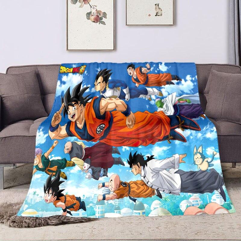 Cartoon Children's Gift Soft Four Seasons Dragon-Ball Portable Blanket Sofa Blanket Thin Sheet Office Tour Sherpa Warm Blanket.