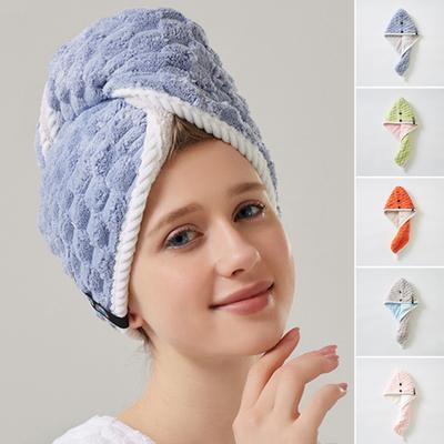 Dry Hair Hat Quick-Dry Absorbent Hair Towel Hat Exquisite Hemming Durable Adjustable Hair Towel for Home