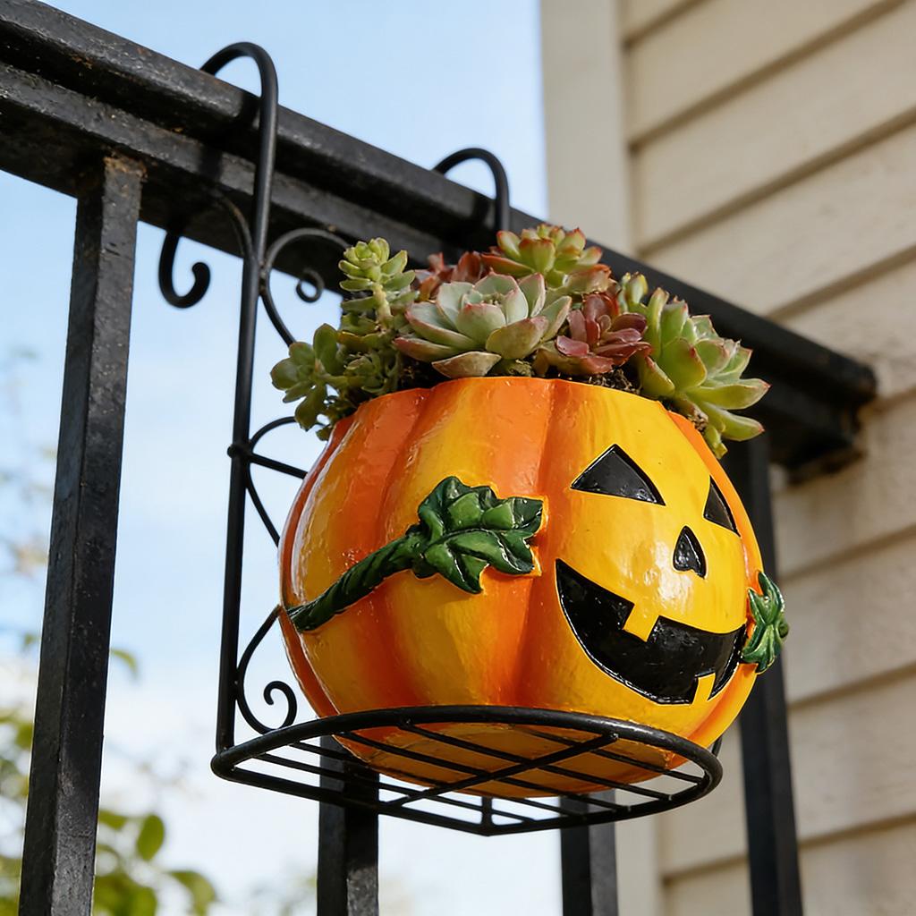 Halloween Pumpkin Figurine Resin Ghost Pumpkin Ornament Spooky Season Decor Mini Cute Pumpkin Statue Home Desktop Shelf Decorati