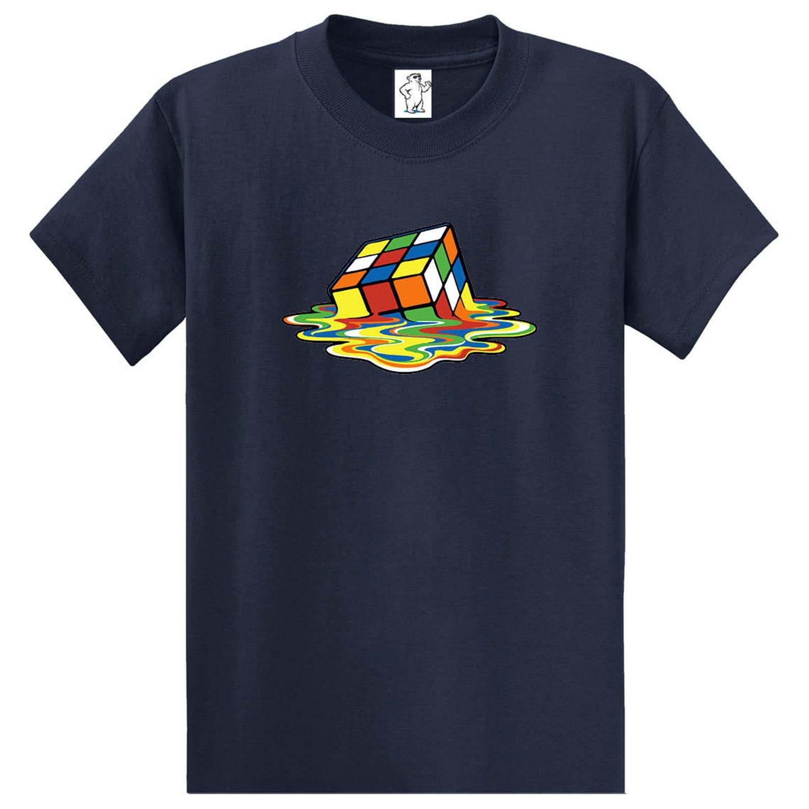 Melting Cube | Funny Shirts |Men s Shirts | Big and Tall Shirts | Men s Big and Tall Graphic T-Shirt XXL