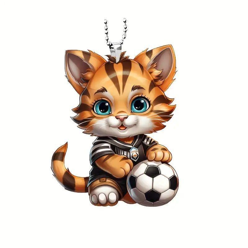 

Acrylic Whimsical Tiger Keychain Pendant For Eyecatching Car Style Interior