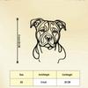 1 Stück Minimalistische American Staffordshire Terrier Metall Wandkunst, Wohnzimmer Garten Dekoration, Weihnachts Thanksgiving Geschenk für Hundeliebhaber