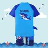 Kid's Two-Piece Swimsuit Set with Swim Cap - Short Sleeve for Boys