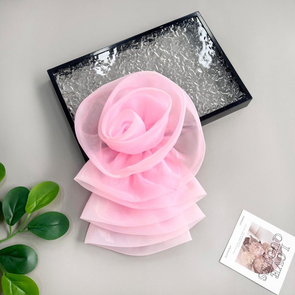 Exquisite Color Organza Rose Decorative Clothes Diy Handmade Materials Patch Sticker Decorative Corsage Accessories