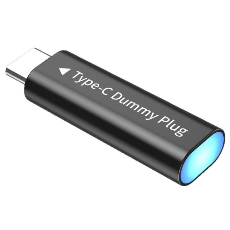 

Type C Virtual Display EDID Emulators Adapter For Headlessly 4K 60Hz Multiple Monitor Expansion On Systems чёрный