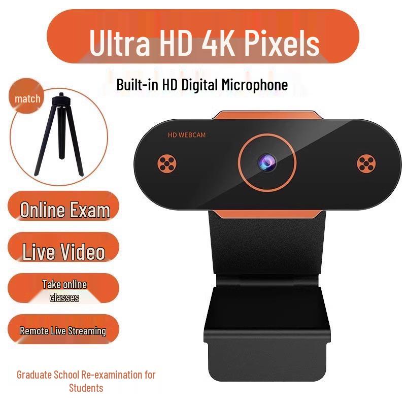HD-Webcam mit integriertem Mikrofon für Desktop, Laptop und Live-Streaming.
