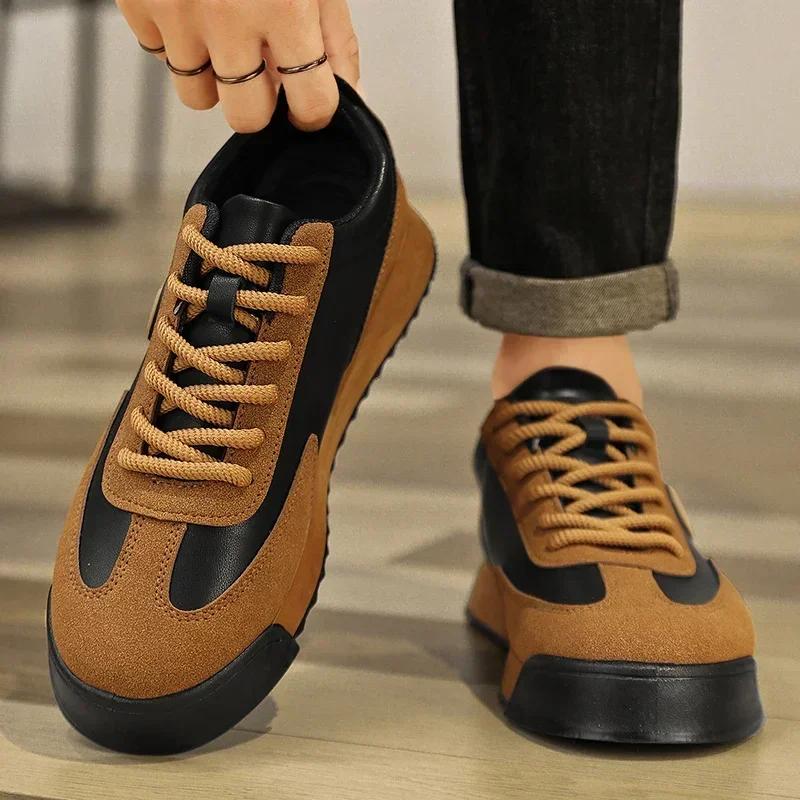 Spring Autumn Men Shoes Low-top Leather Casual Shoes Retro Classic Student Trendy Board Shoe High Quality Outdoor Tennis Sneaker