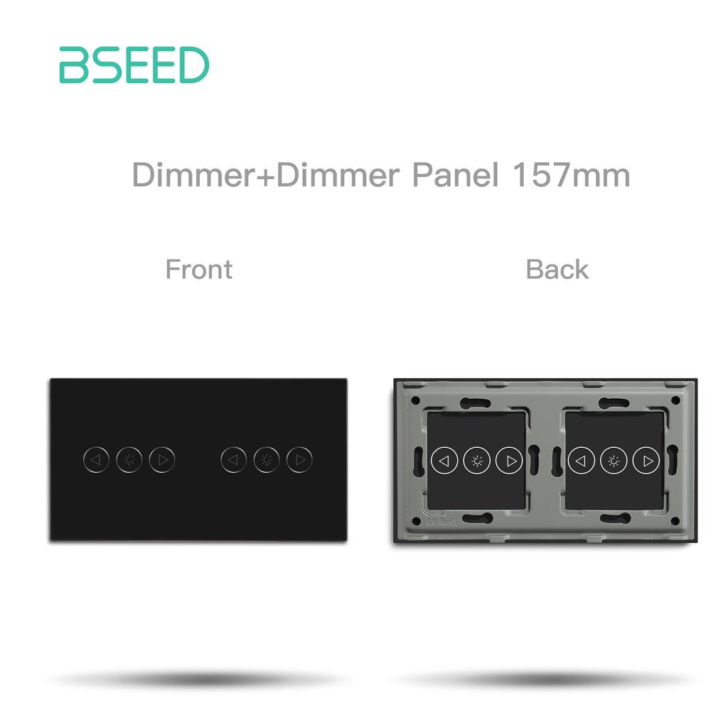 BSEED Wifi Smart Dimmer Switch 1/2/3Gang Touch Light Switches Function Part Tuya Smart Life Control Glass Panel DIY Free Combine