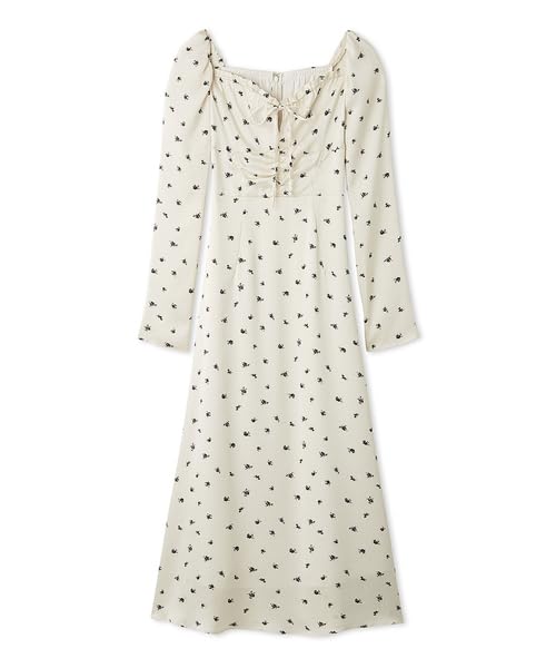 

FRAY Crepe Satin Print Dress FWFO251074 BEG I.D. Women s