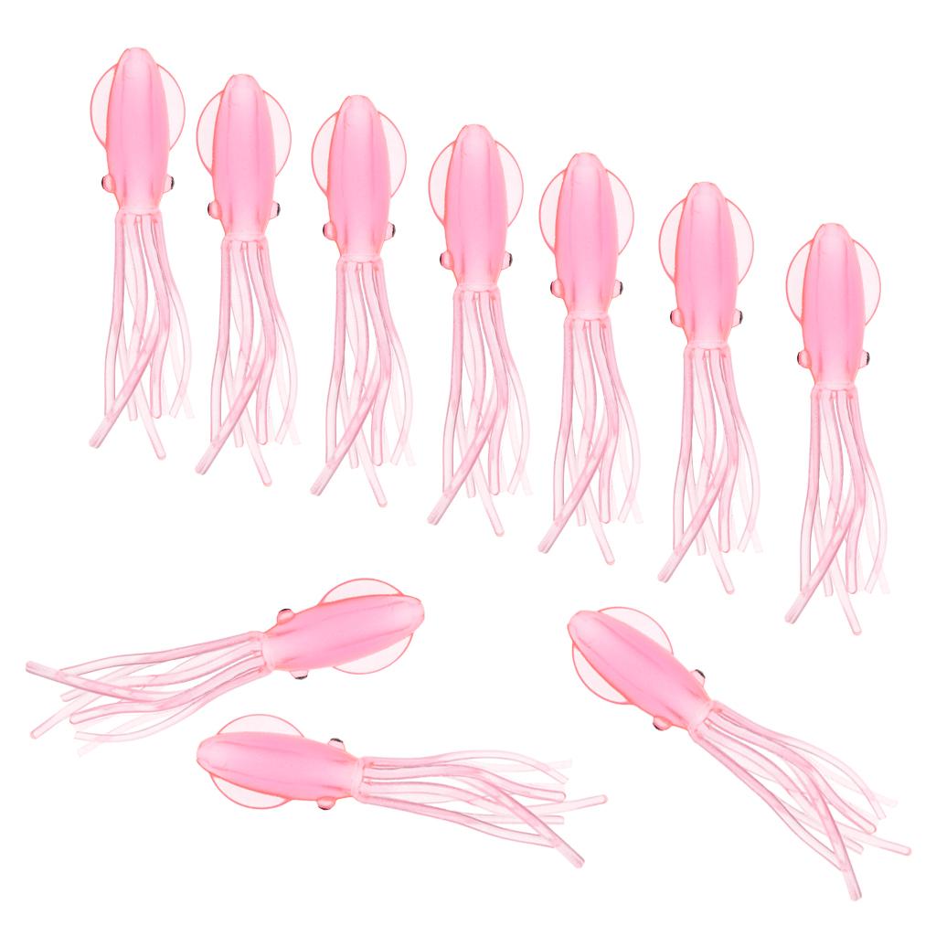 

Luminous Octopus Squid Fishing Lure Soft Silicone Artificial Glow Lures for Sea Spinning Fishing рожевий