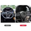 Carbon Fiber Steering Wheel Decoration Cover Frame Trim for Nissan Rogue Altima Sentra Kicks LEAF Versa AccessoriesJAS