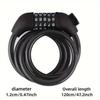 1pc Bike Lock, 4 Feet Bike Locks Cable, High Security 5 Digit Resettable Combination Coiling Bicycle Lock, Heavy Duty Anti Theft Cable Locks