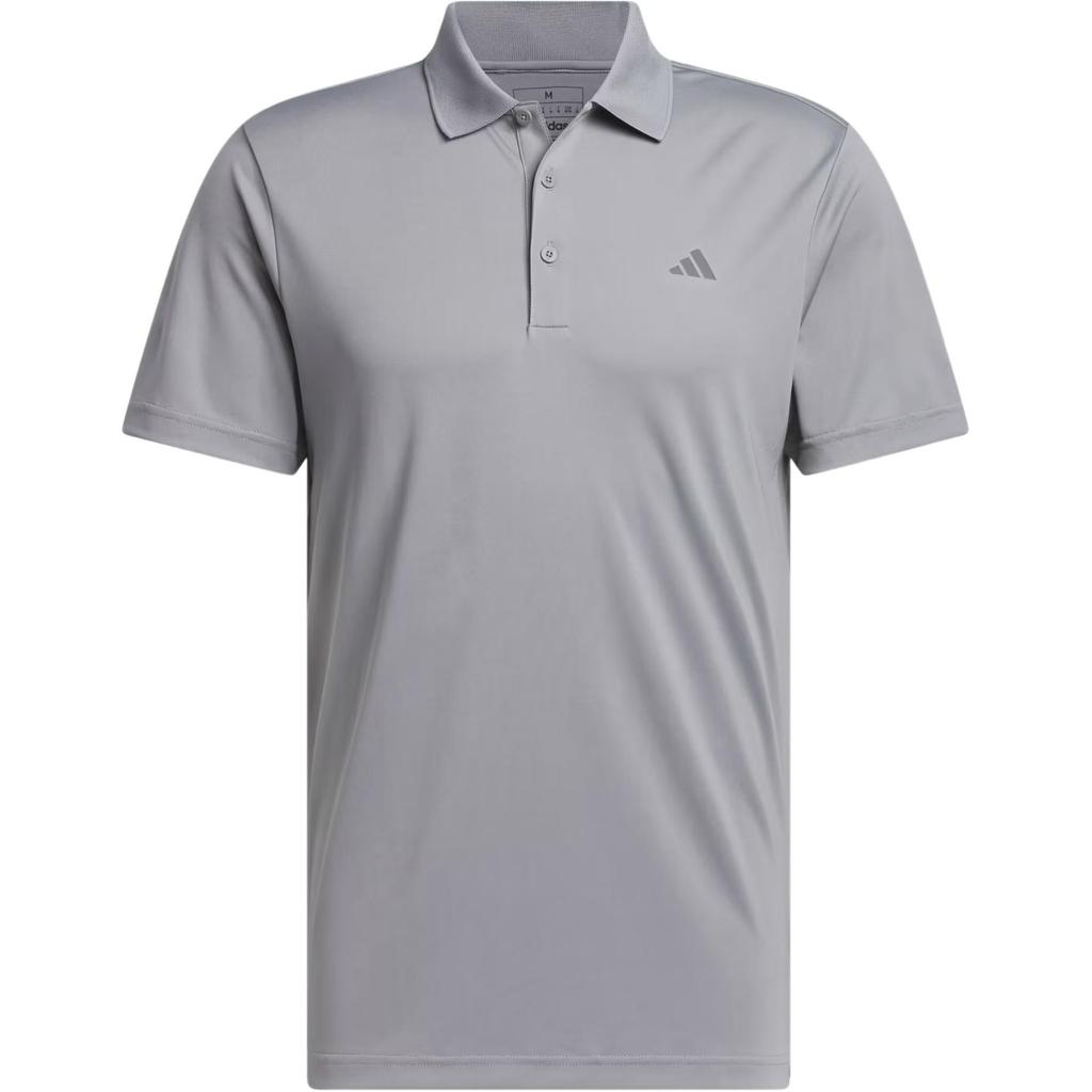 Adidas Performance Logo Golf Breathable Short Sleeve Polo Shirt Men Polo Shirts Gray IU4448