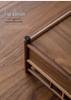Guanlan Walnut Wood Tea Table with Double Drawer and Display Shelves for Tea Pot and Cup Storage