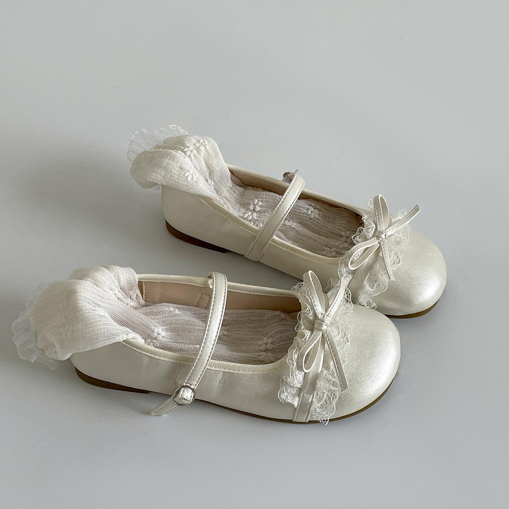 White French ballet style light mouth low heel single shoes women's summer 2025 new with skirt soft sole versatile Mary Jane shoes