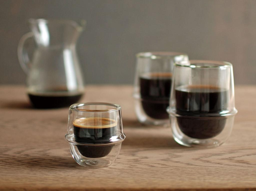 KINTO KRONOS Double Wall Coffee Cup 250ml Heat Resistant Glass Safe Gift Present 23107 Microwave/Dishwasher