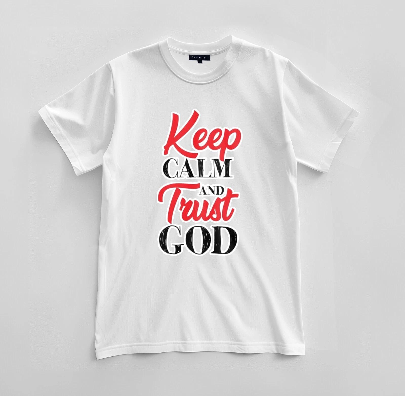

Custom Keep Calm and Trust God T-shirt Design Unisex Jersey Short Sleeve Tee 2XL