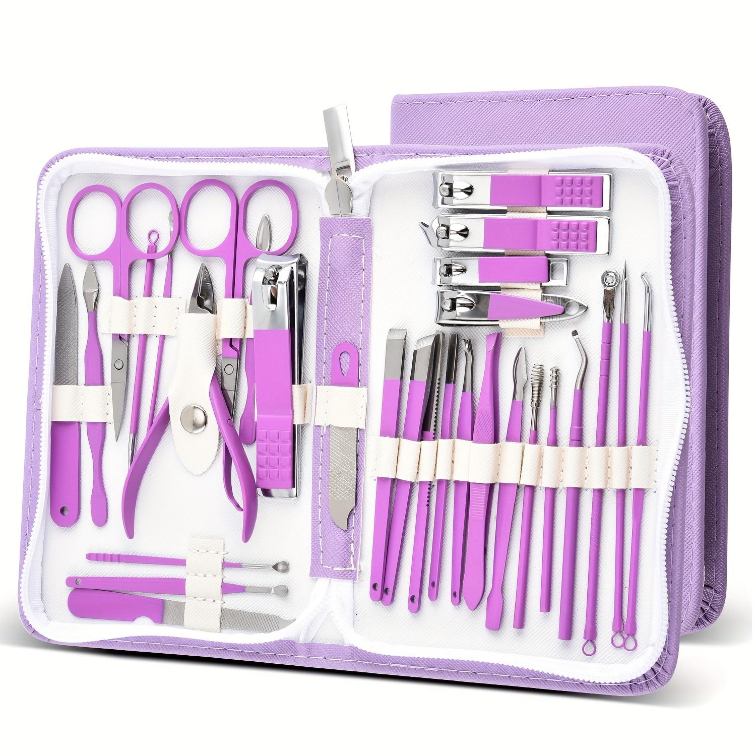 

30pcs Professional Nail Care Set with Stainless Steel Nail Clipper Pedicure & Finger Tools Modern Design Cuticle Pusher Gifts