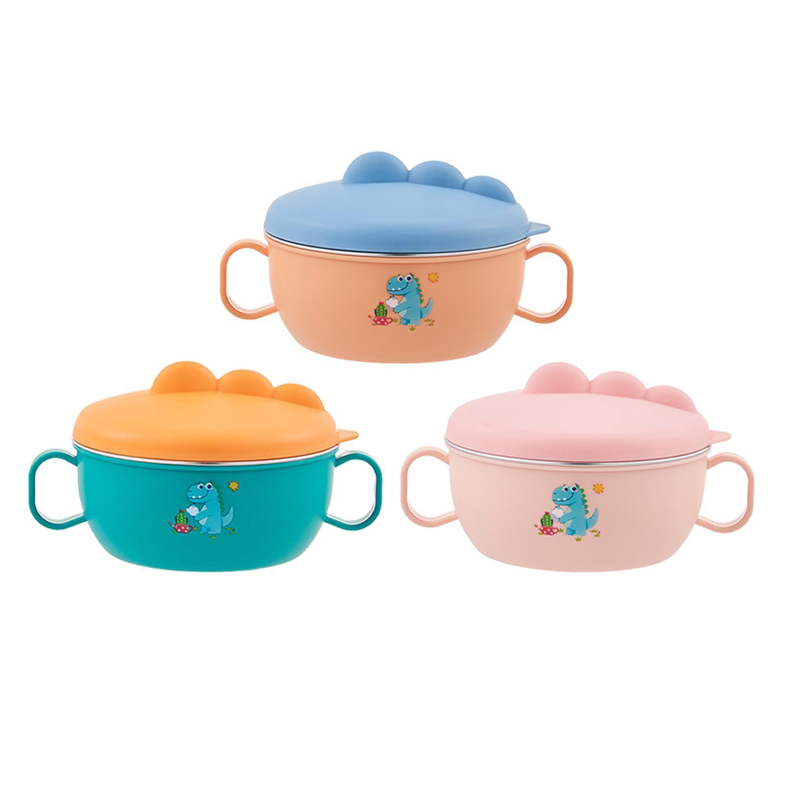 

Children Food Bowls Training Bowl Flatware Bowls Detachable Baby Bowls зелёный