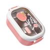 Bento Lunch Box Portable Safe Leakproof Divided Stainless Steel Thermal Lunch Box for Students School Office