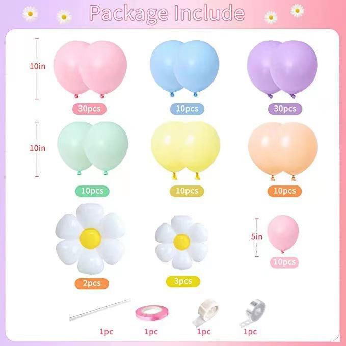 Creative Sunflower Balloon Chain Set for Birthdays, Weddings, and Party Decorations
