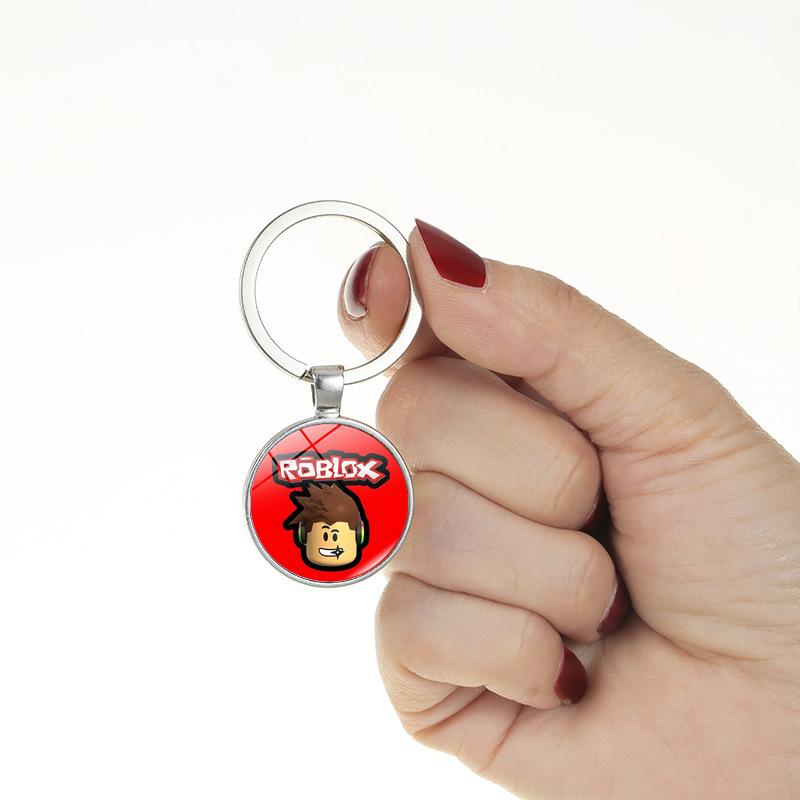 Roblox Game Character Key Ring Glass Dome Key Ring Gamer Accessory For Game Fans Kids Adults Collectible Holiday Gift Premium Quality