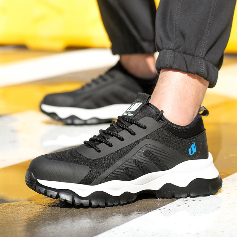 Lightweight Safety Shoes Men Work Shoes Steel Toe Cap Working Sneakers Man Breathable Shoes Anti Puncture Tactical Boots
