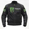 Mens All-Season Motorcycle Riding Jacket Windproof Crash-Resistant Biker Gear Black Full Set