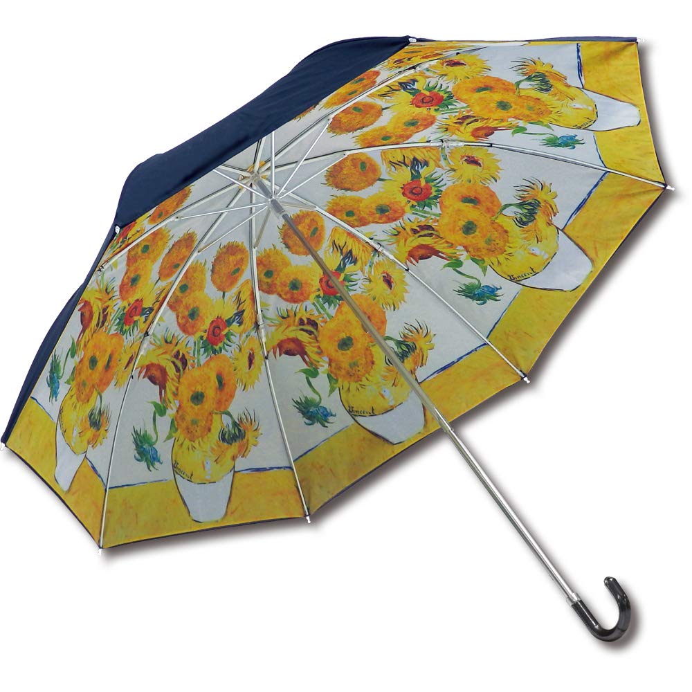 YouPower Famous Painting Folding Umbrella Art Sun and Rain Van ~Museum Collection~ Umbrella, Gogh's "Sunflowers"