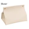 Flexible PVC Tissue Box Cover Box, Easy Open Waterproof Leather Design, Simple Double-sided Case Style Durable Anti-Crack Dispenser for Home