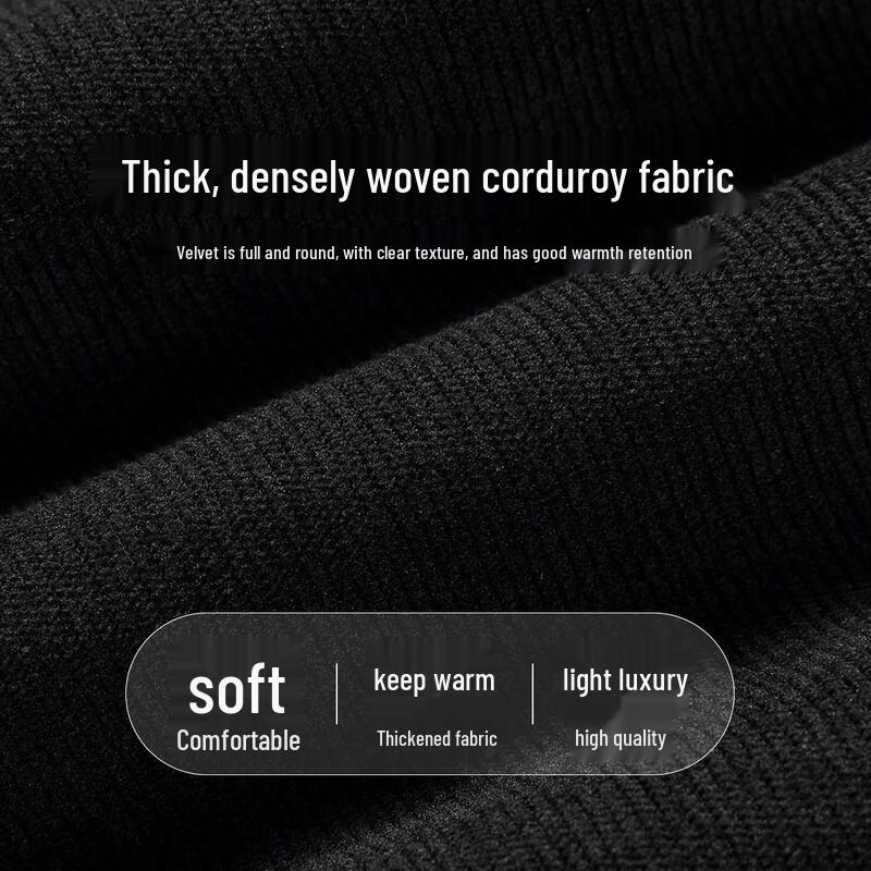 Shanshan Men's Thickened Corduroy Straight-Leg Business Casual Trousers